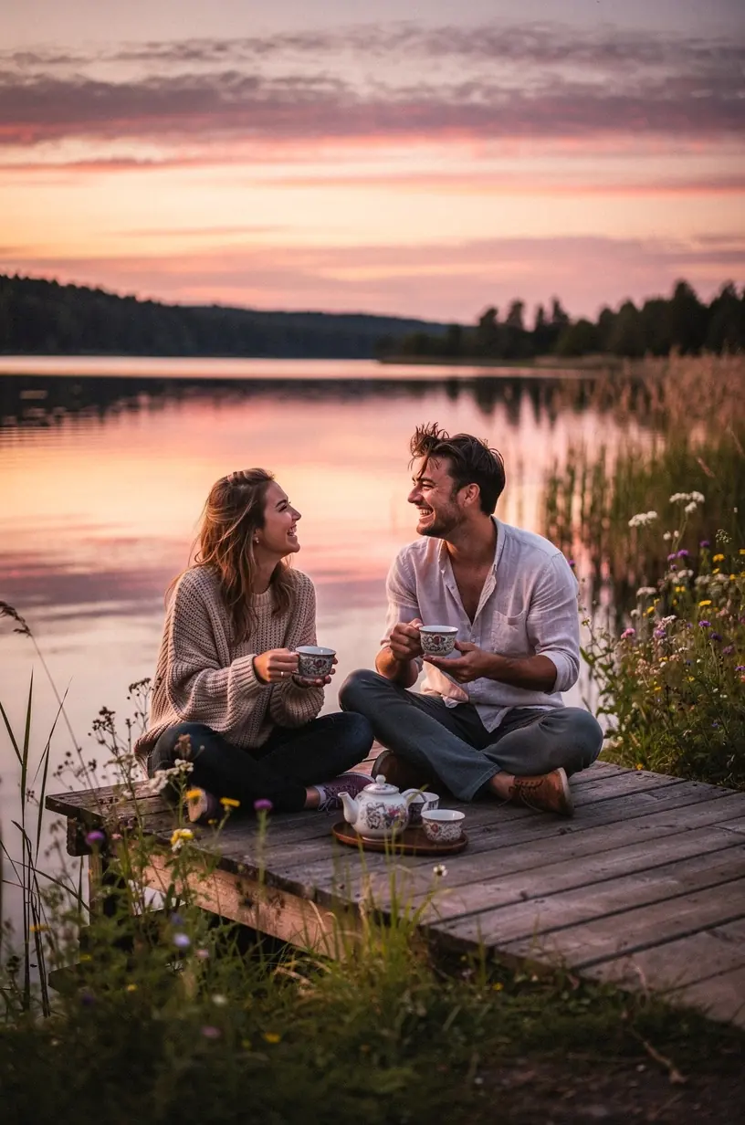 Etnografinė arbatos rinkimo scena su rankomis, renkančiomis šviežias žoleles.